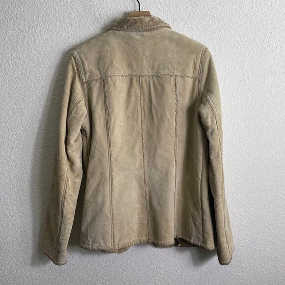 Vintage 1990s American Eagle Outfitters Sherpa-Lined Leather Jacket – Size Mediu - Picture 10 of 13